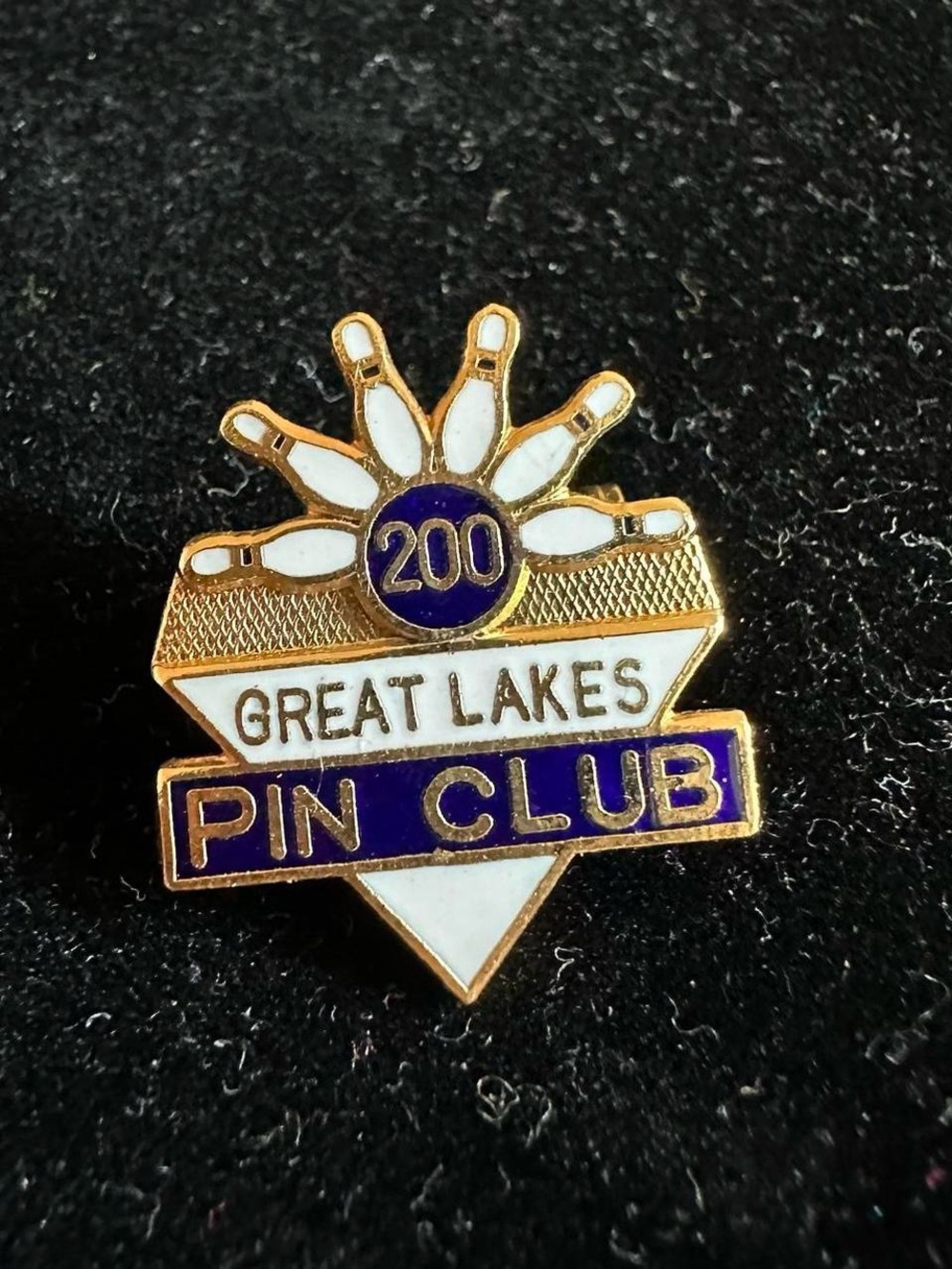 Estate 200 bowling Great Lakes pin club brooch.